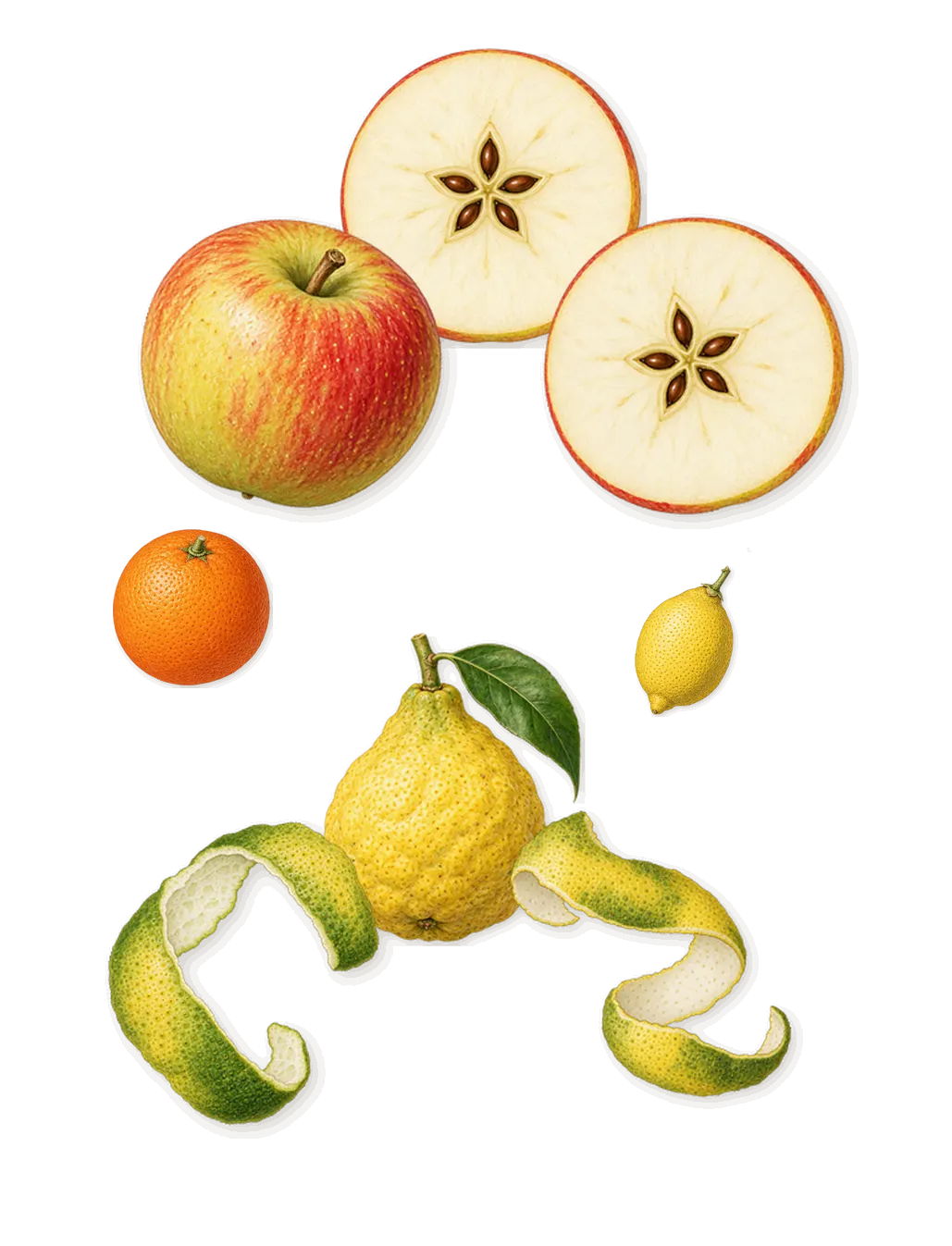 Gold, when you spray it: Bergamot, Apple, Lemon, Sweet orange