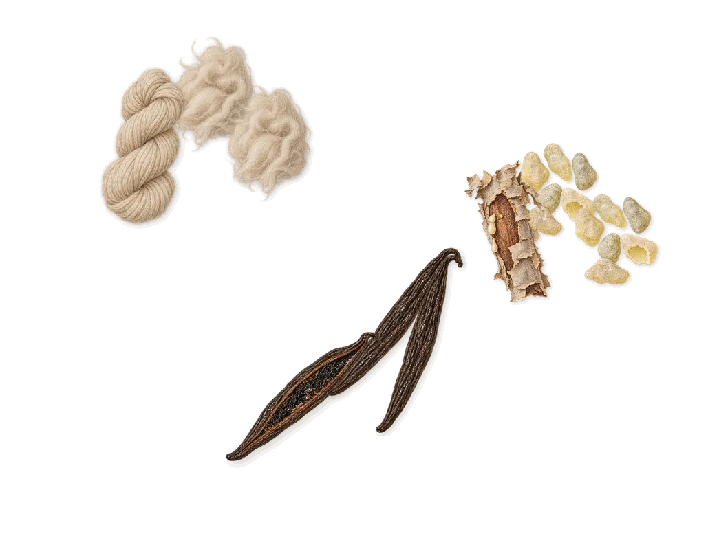 Seductive, what stays: Vanilla, Frankincense, Cashmeran (cashmere wood)