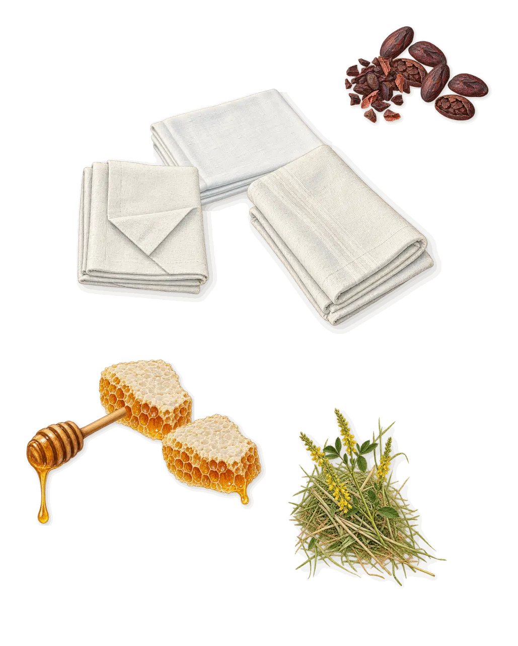 The Scent for Her, what stays: White musk, Honey-sweet peach, Cacao, Coumarin (new-mown hay)