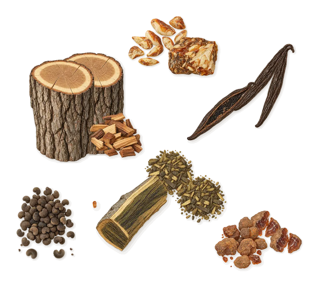 Memoirs of a Trespasser, what stays: Vanilla, Guaiacwood, Myrrh, Benzoin, Ambrette, Oak