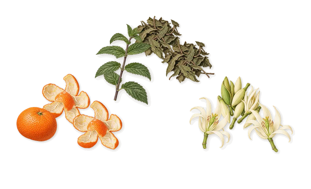 Saint Julep, when you spray it: Mint, Mandarin, Magnolia