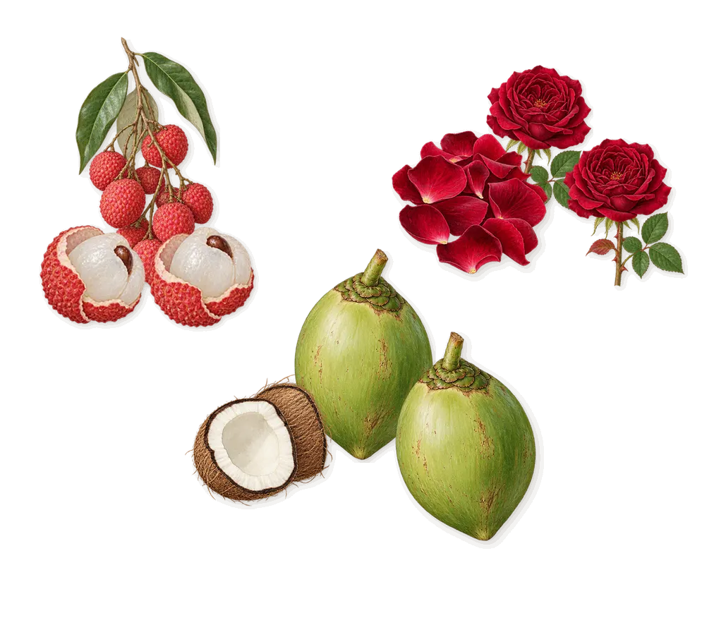 Manakara, as it settles: Rose, Lychee, Coconut