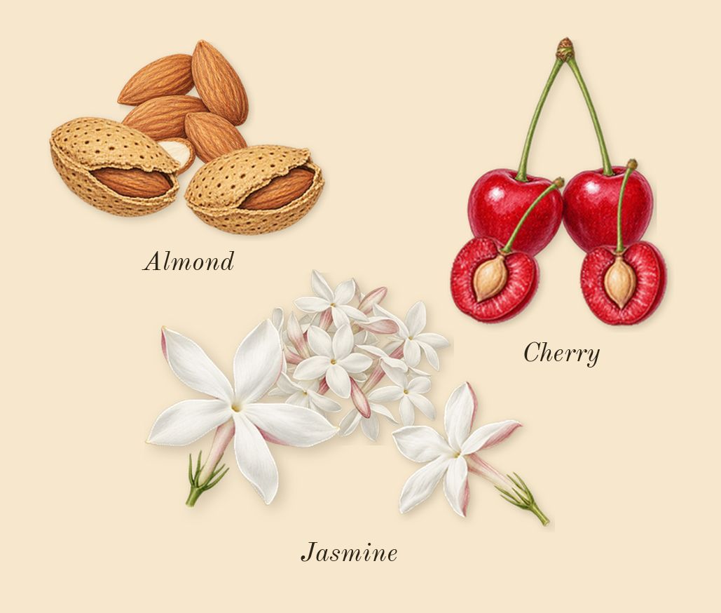 I Want Choo Forever, heart: Cherry, Almond, Jasmine