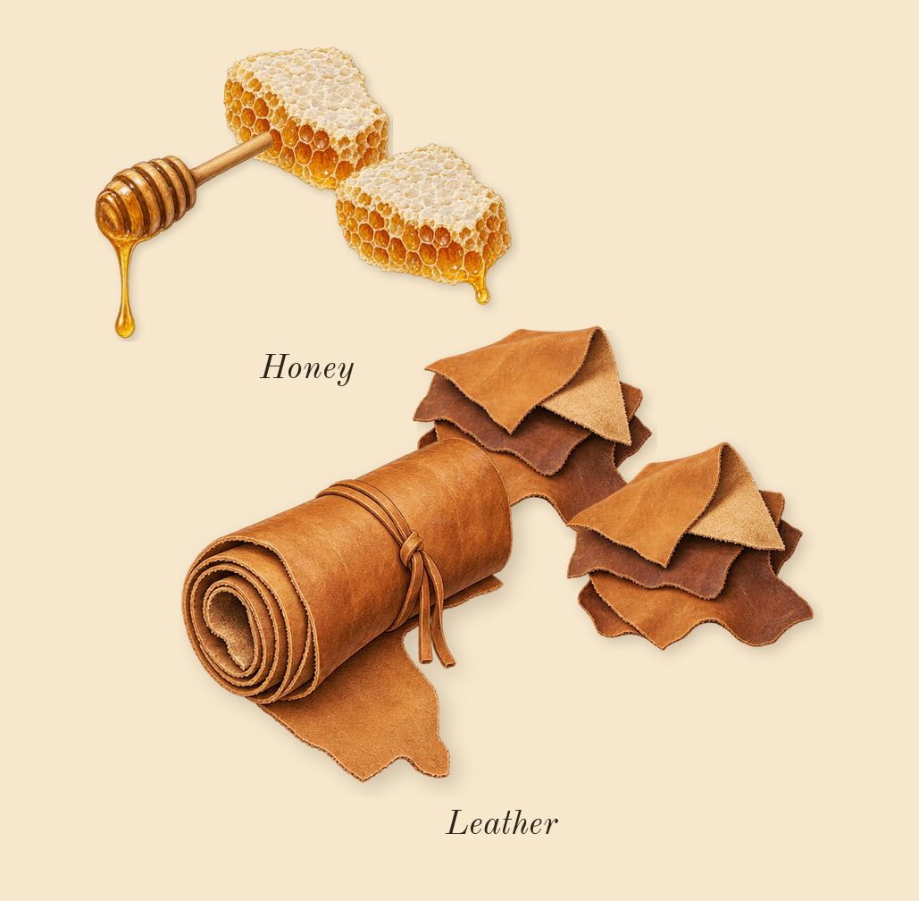 Peony & Blush Suede Cologne, dry-down: Leather, Honey
