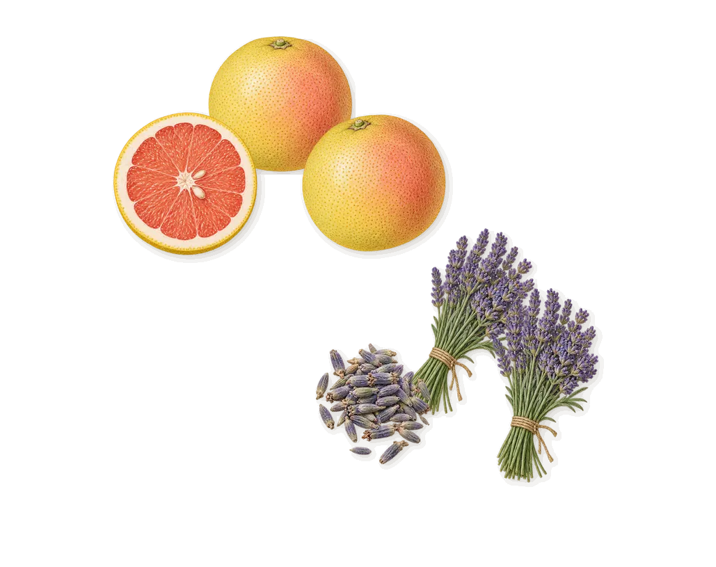 Silver Birch & Lavender Cologne, when you spray it: Lavender, Grapefruit