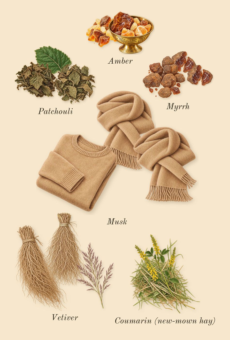 Jubilation 25 Woman, dry-down: Amber, Musk, Vetiver, Myrrh, Patchouli, Coumarin (new-mown hay)
