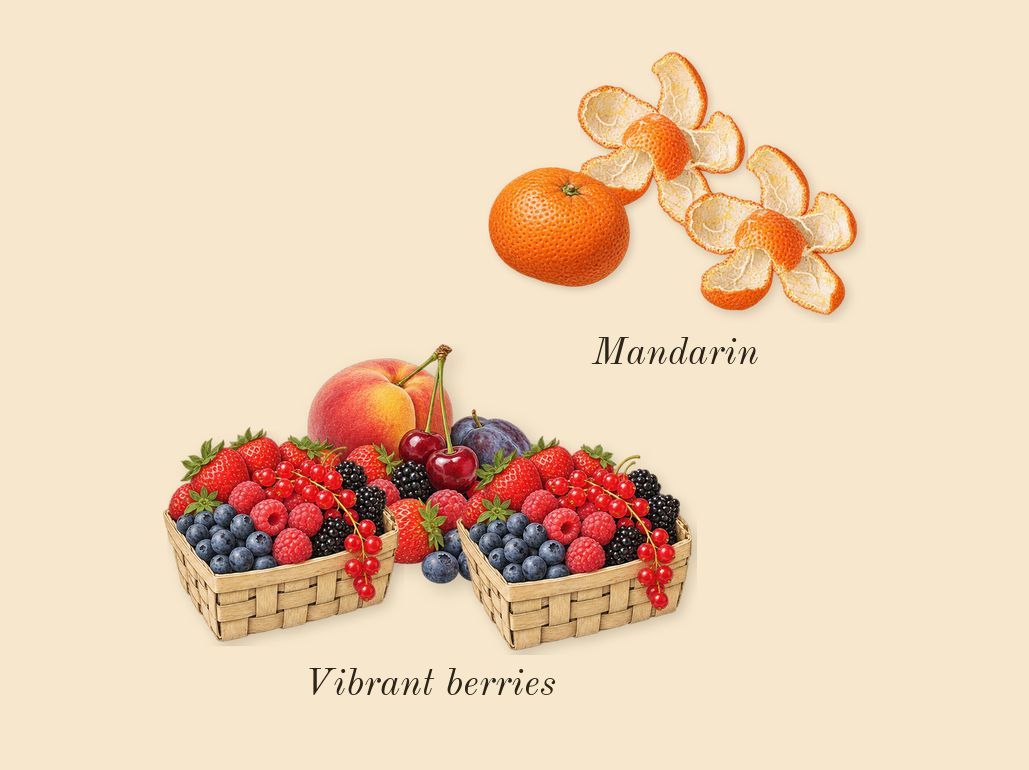 Viva La Juicy, top notes: Vibrant berries, Mandarin