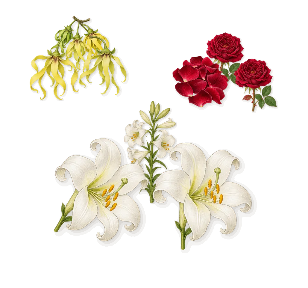 Original Musk, as it settles: Rose, Lily, Ylang-ylang