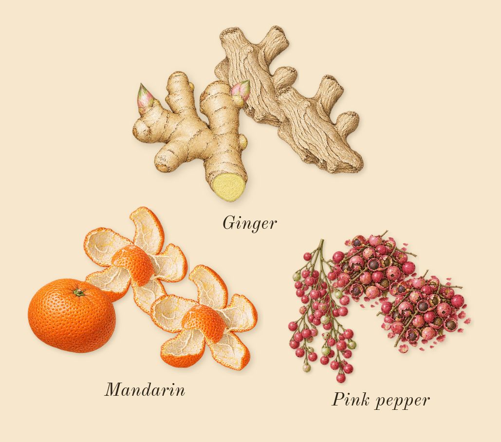 Angham, top notes: Mandarin, Ginger, Pink pepper