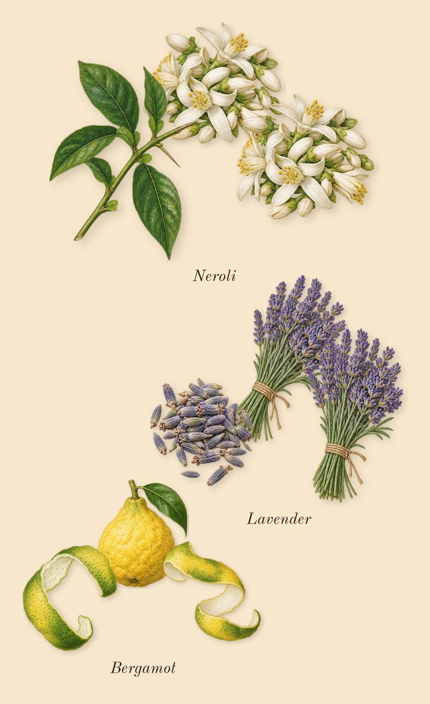 Lavande 31, top notes: Bergamot, Neroli, Lavender