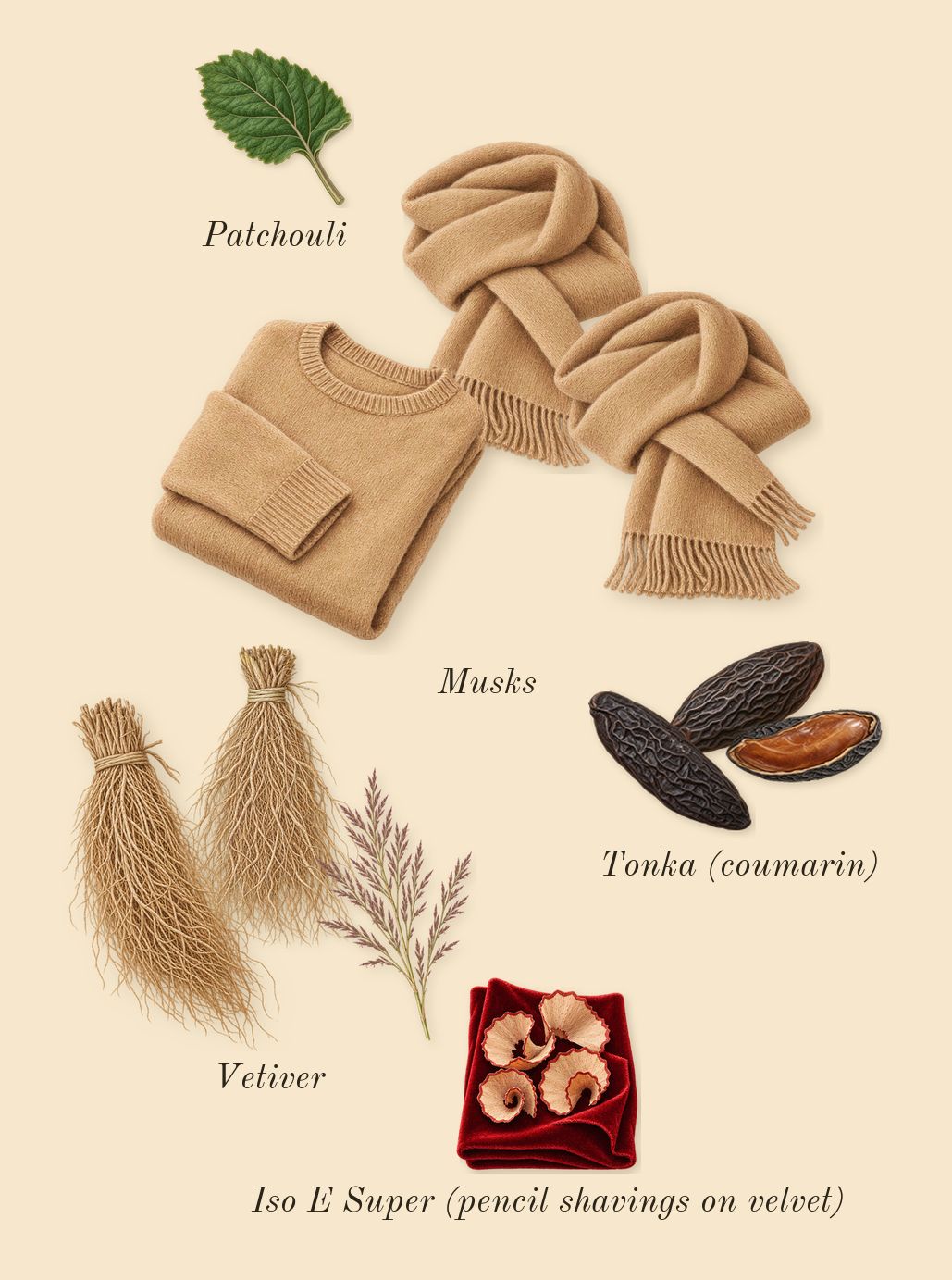 Limette 37, dry-down: Vetiver, Tonka (coumarin), Musks, Patchouli, Iso E Super (pencil shavings on velvet)