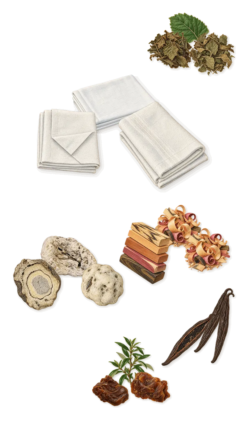 Liquide, what stays: Patchouli, Woody notes, Ambrofix (ambergris), Labdanum, Vanilla, White musk