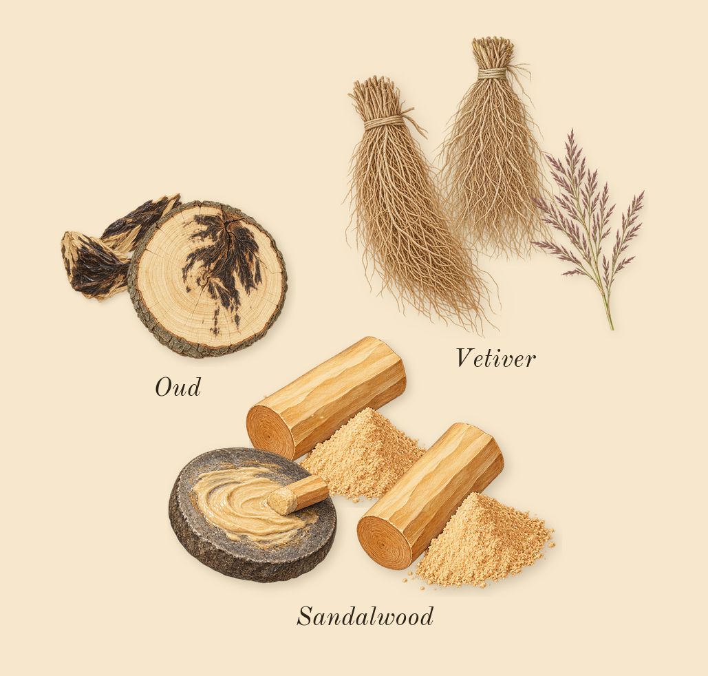 Dark Aoud, heart: Oud, Sandalwood, Vetiver