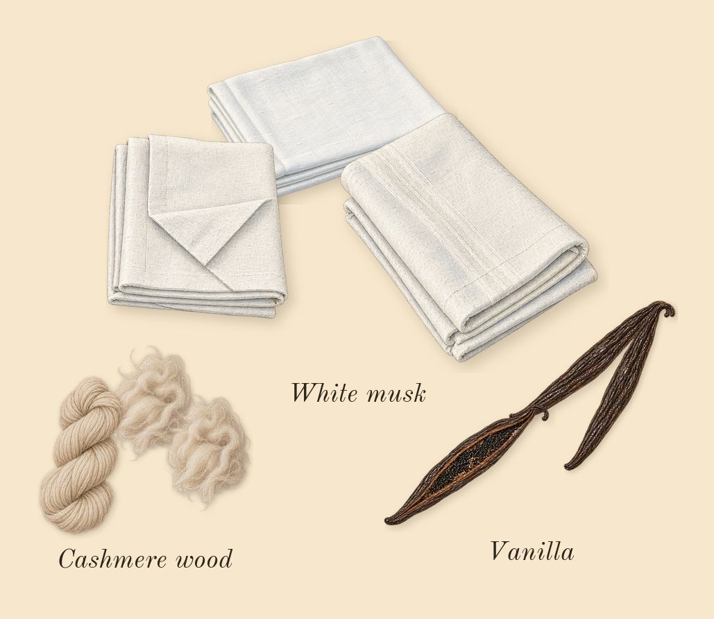 Delilah, dry-down: Vanilla, White musk, Cashmere wood