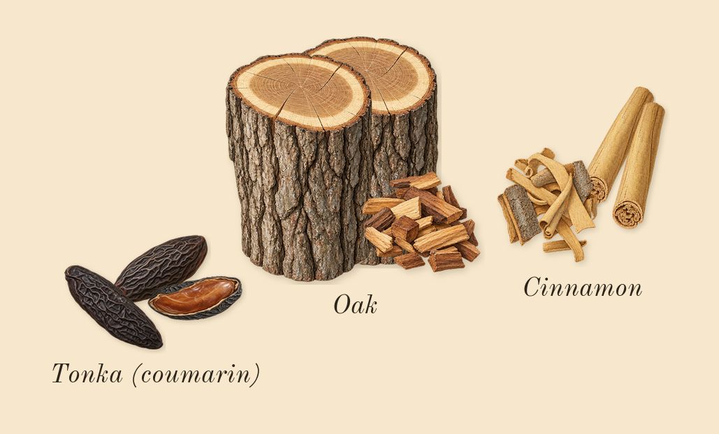 Kismet Magic, heart: Cinnamon, Tonka (coumarin), Oak