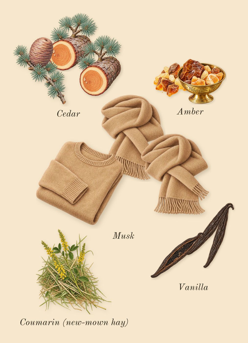 Leonie Intense, dry-down: Vanilla, Amber, Cedar, Musk, Coumarin (new-mown hay)