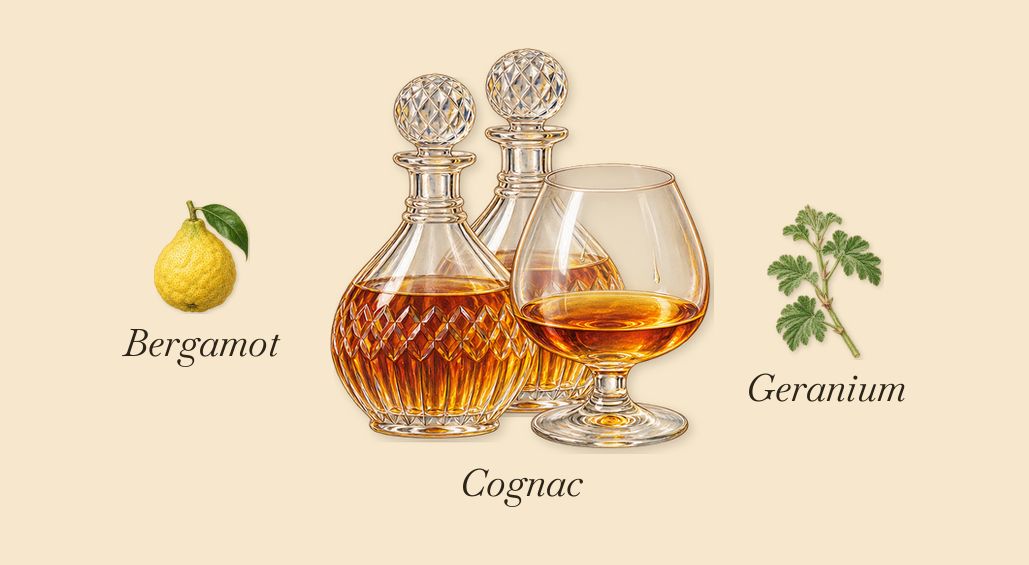 Lys Sølaberg, when you spray it: Cognac, Bergamot, Geranium