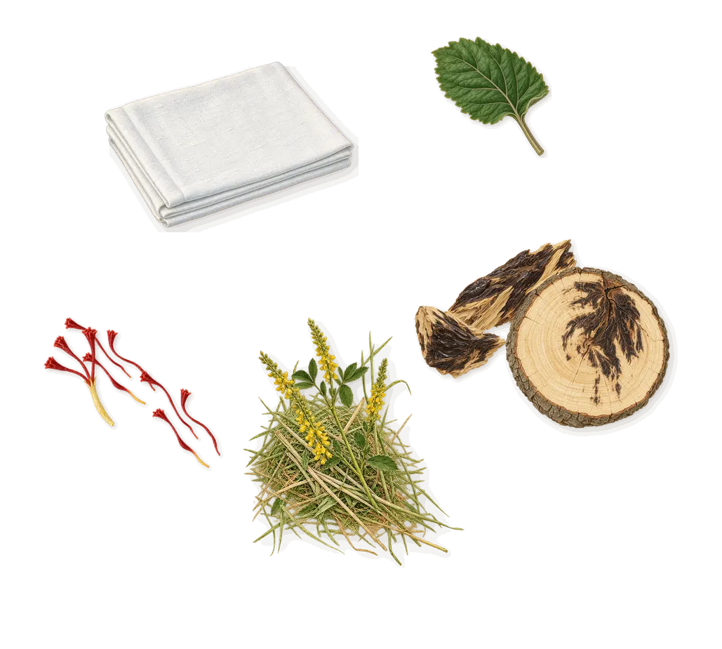 Oud Velvet Mood, what stays: Saffron, Oud, Patchouli, Coumarin (new-mown hay), Hexadecanolactone (musk)