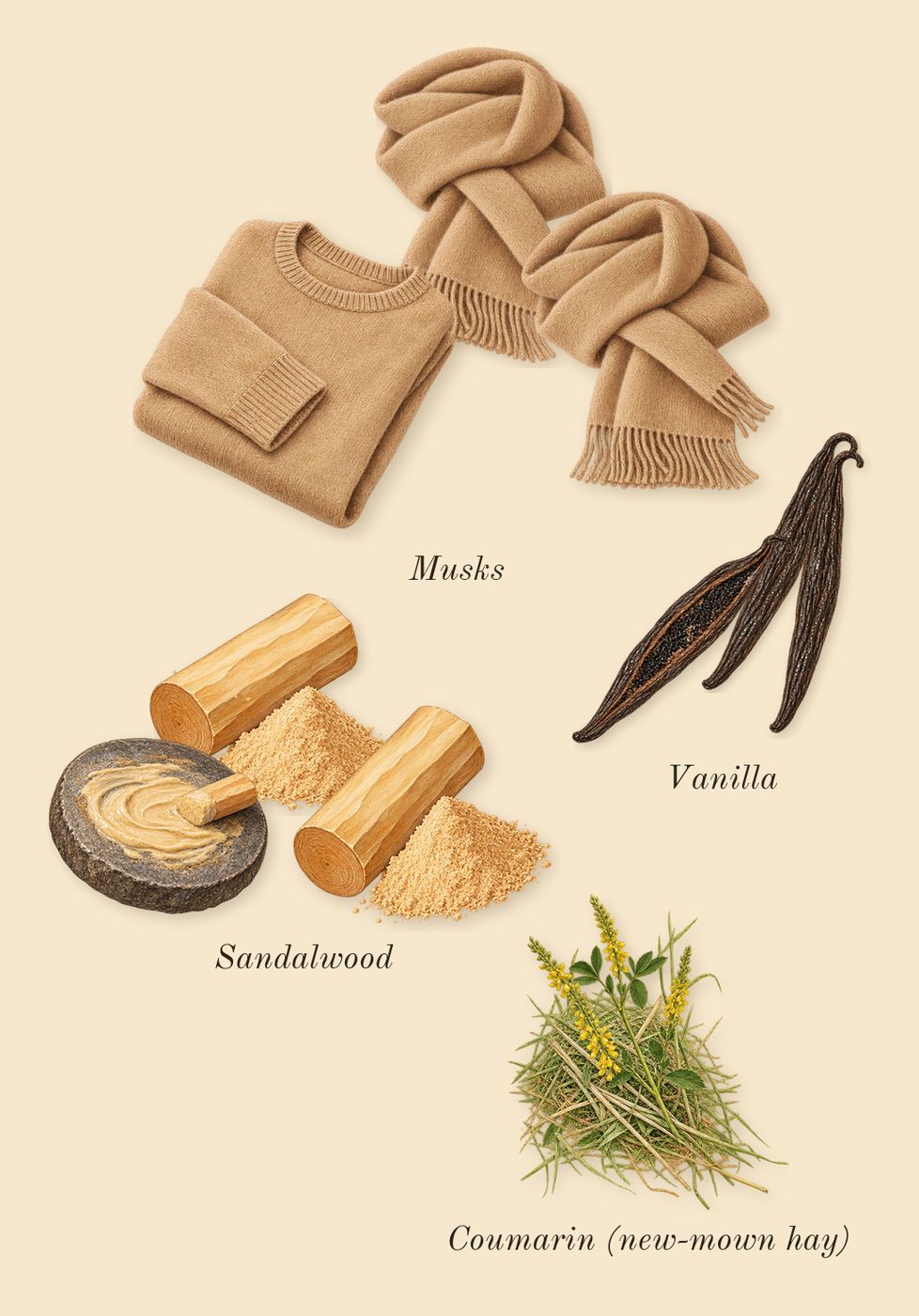 Replica Afternoon Delight, dry-down: Sandalwood, Vanilla, Musks, Coumarin (new-mown hay)