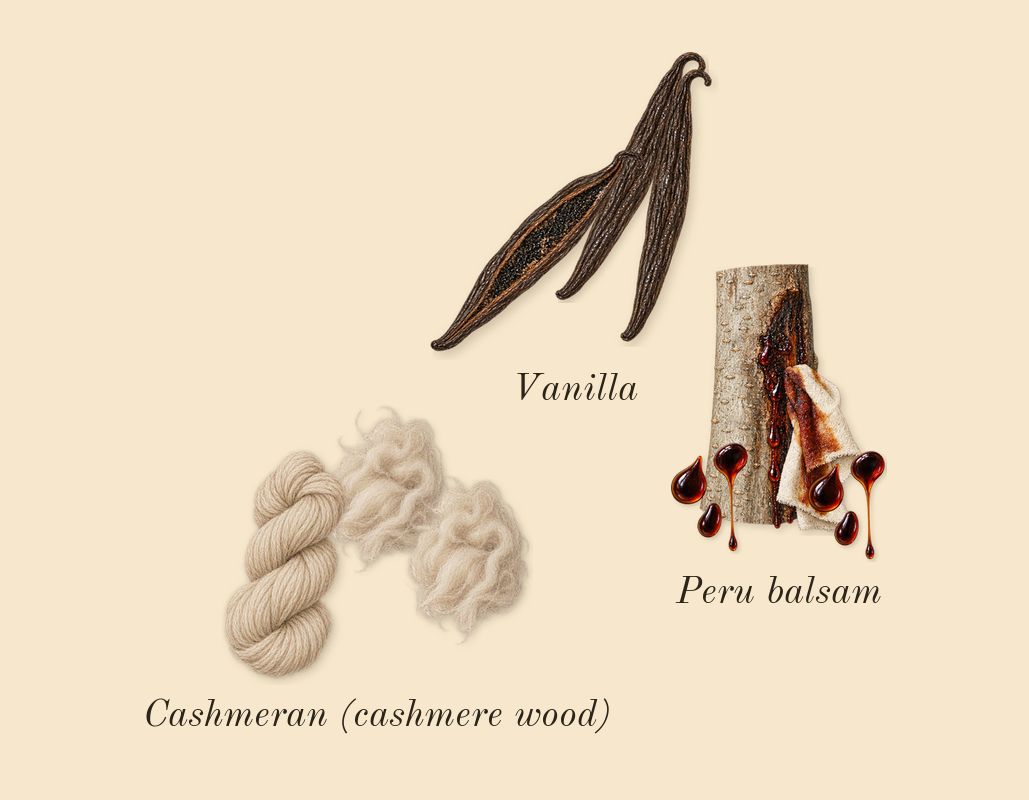 Replica By the Fireplace, dry-down: Vanilla, Peru balsam, Cashmeran (cashmere wood)