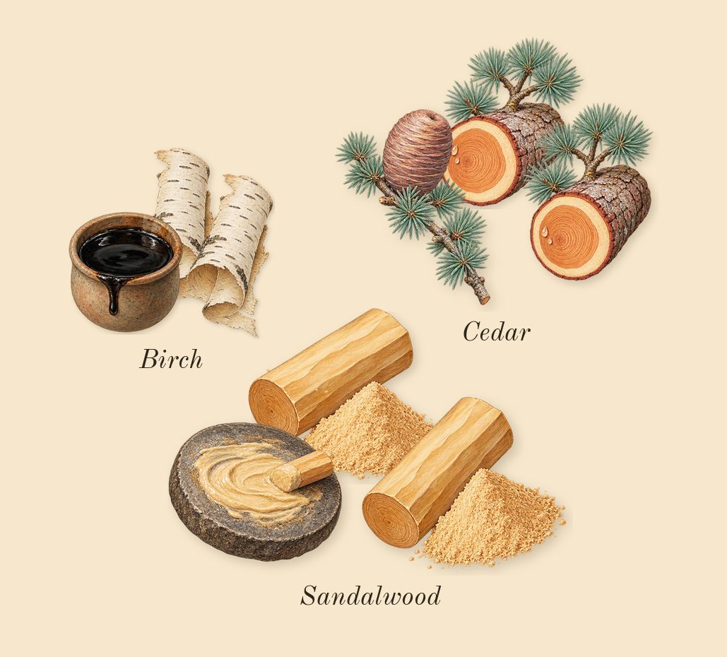 Daisy, dry-down: Sandalwood, Birch, Cedar