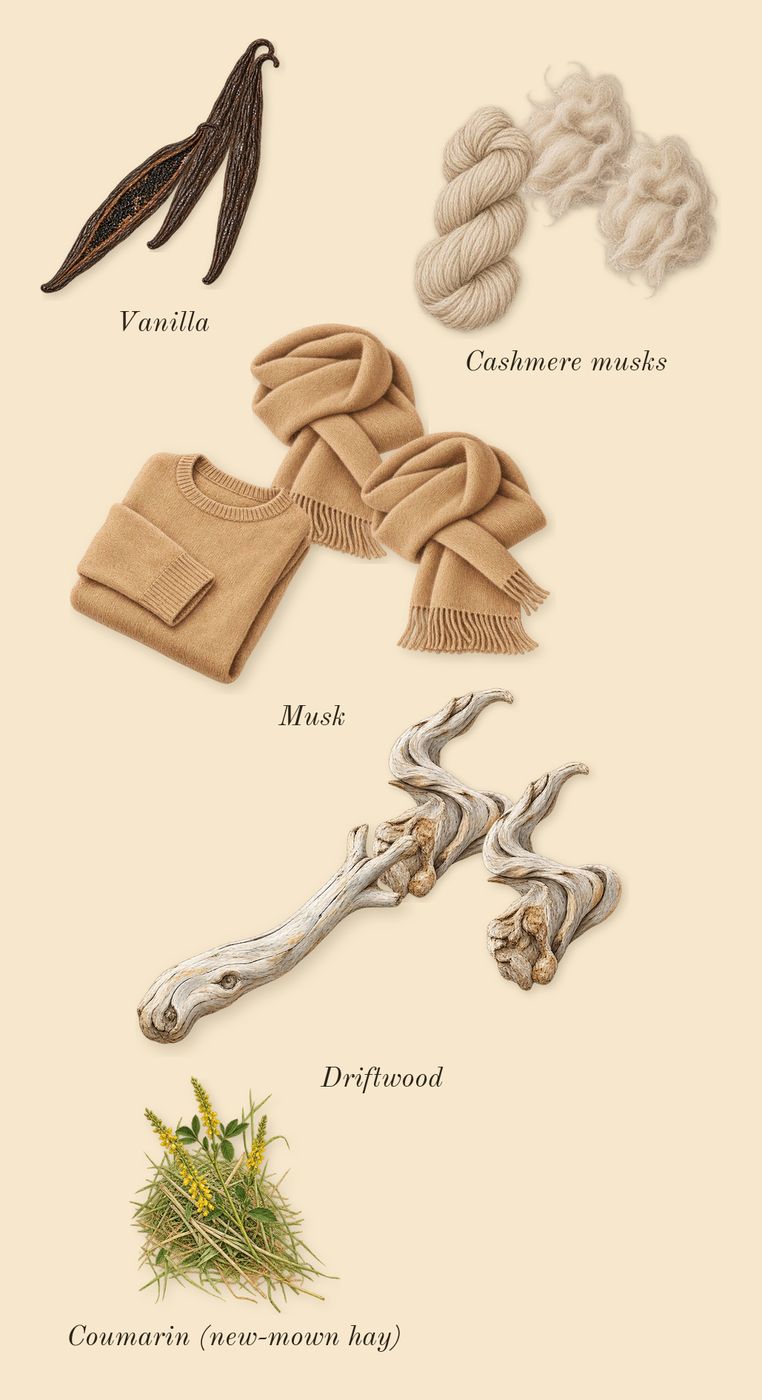 Daisy Love, dry-down: Cashmere musks, Driftwood, Musk, Vanilla, Coumarin (new-mown hay)