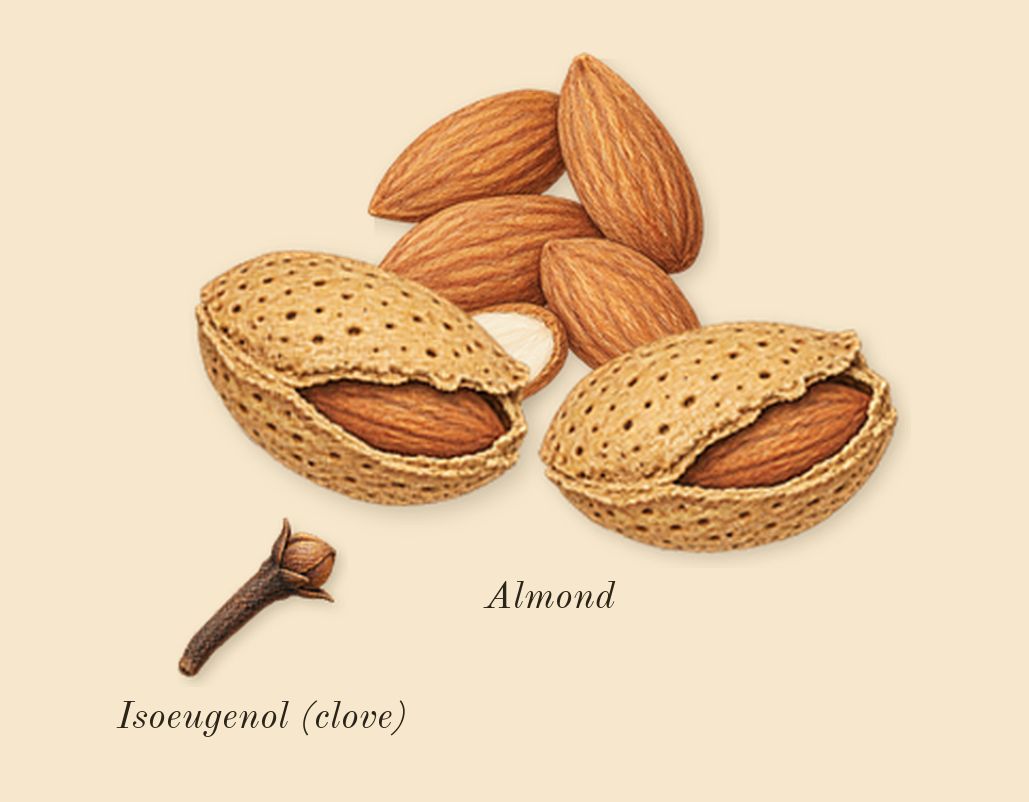 Perfect Intense, heart: Almond, Isoeugenol (clove)