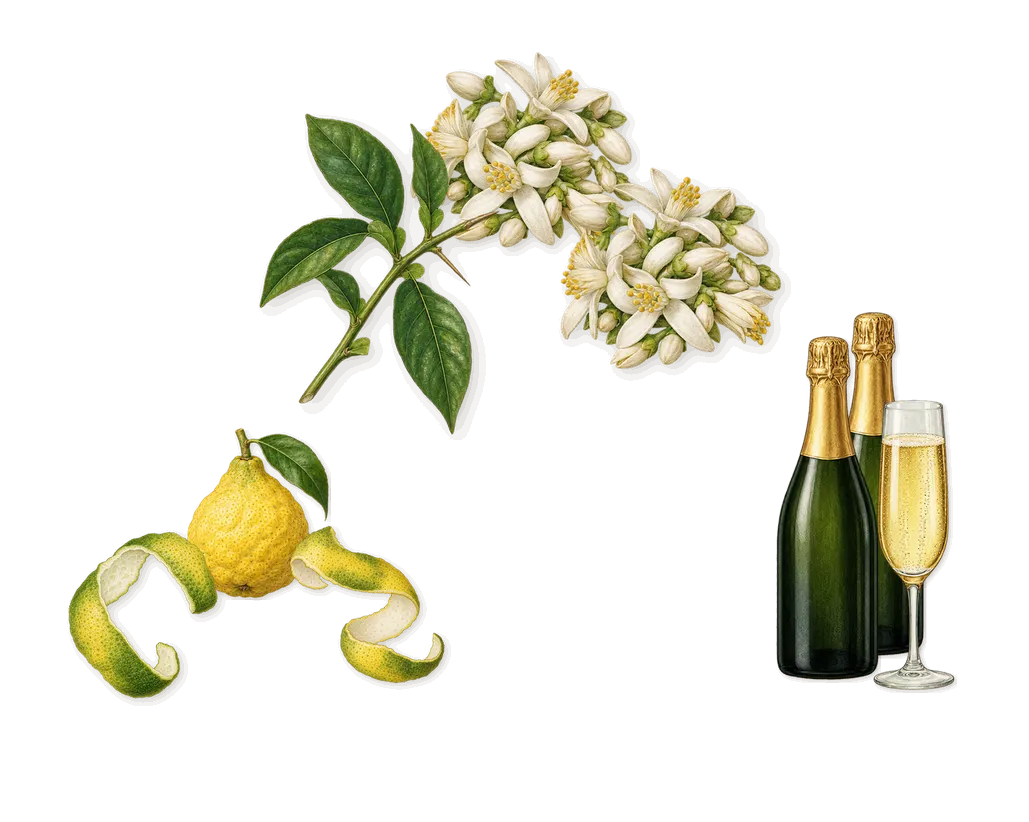 L'Attesa, when you spray it: Bergamot, Bitter orange, Champagne