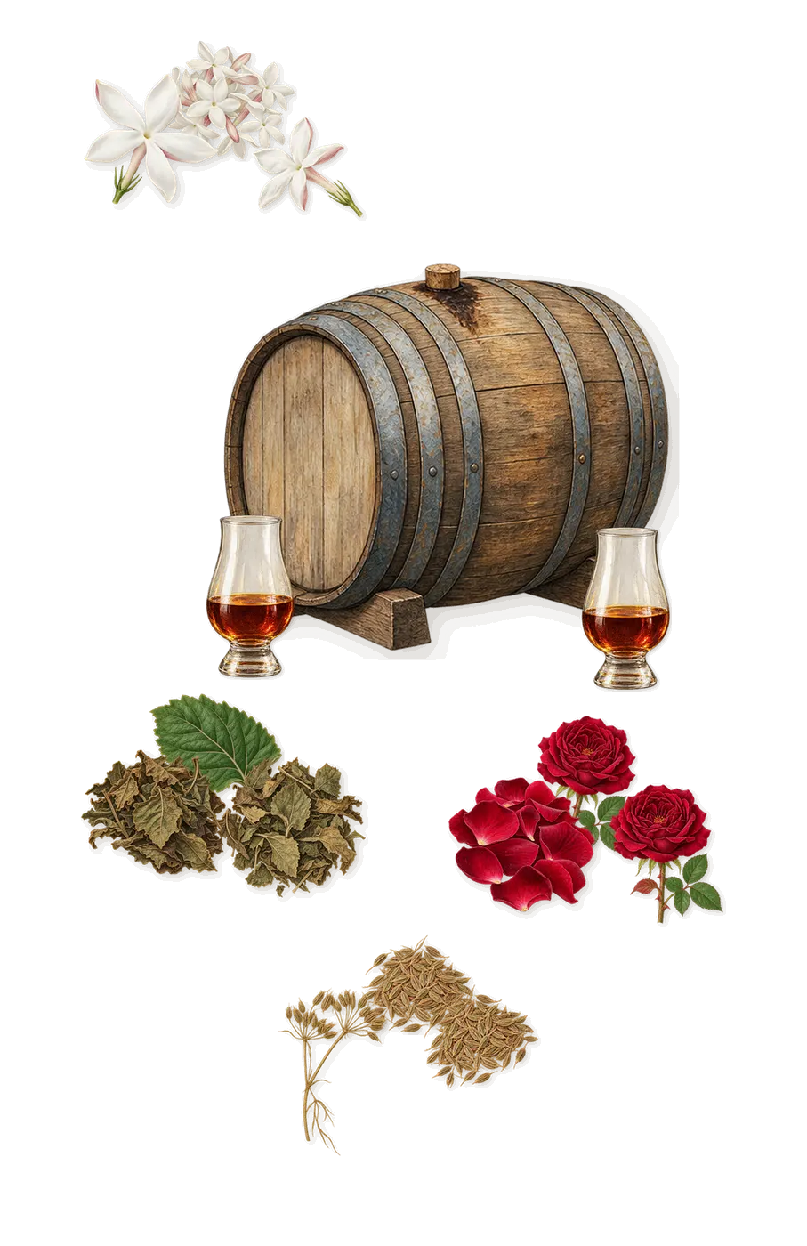 Tango, as it settles: Jasmine, Rose, Cumin, Patchouli, Rum