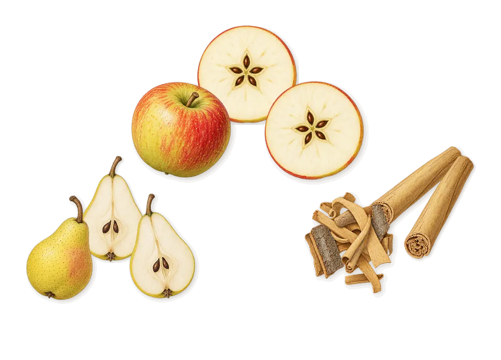 Darling Point, when you spray it: Cinnamon, Pear, Apple