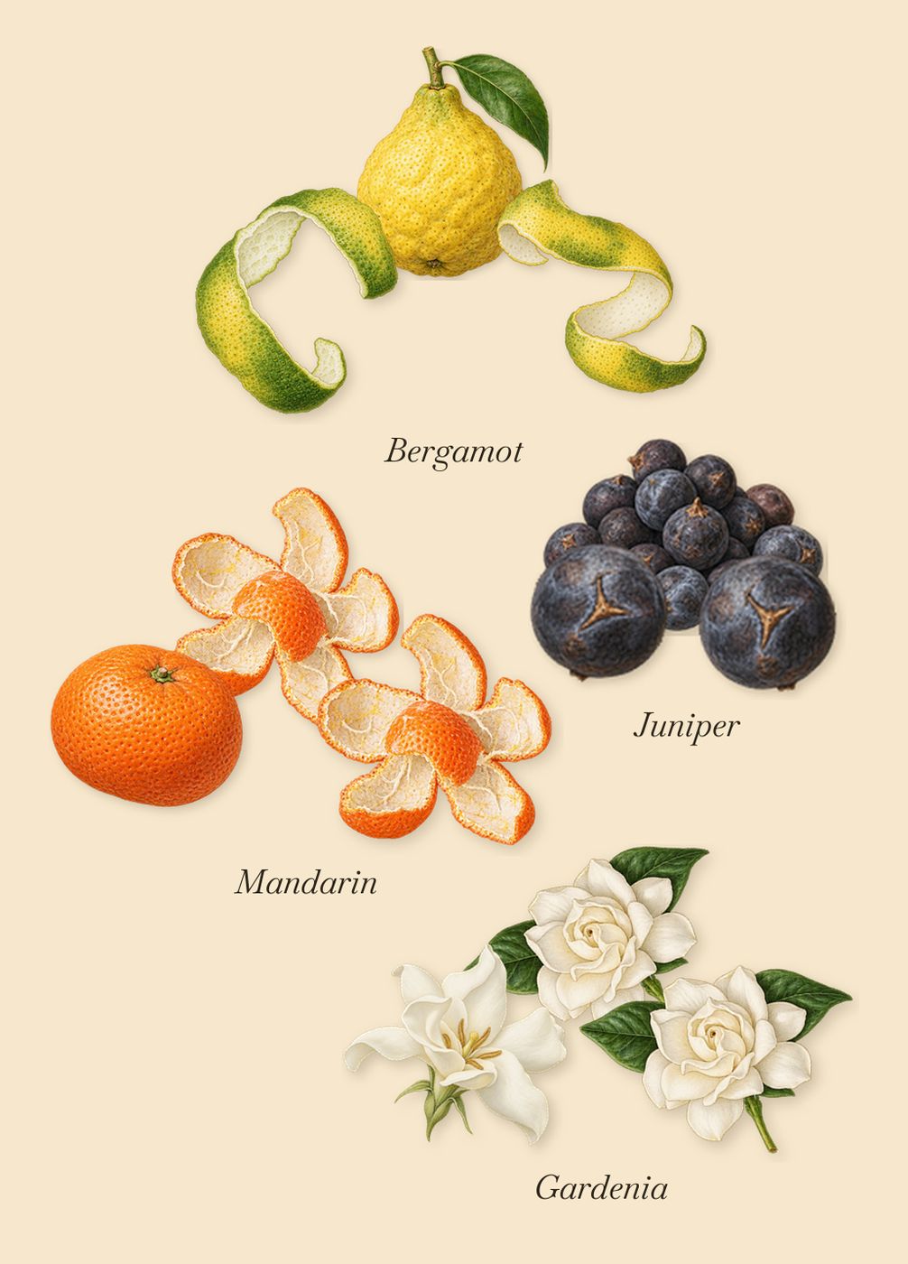 Ilha Do Mel, when you spray it: Juniper, Bergamot, Gardenia, Mandarin
