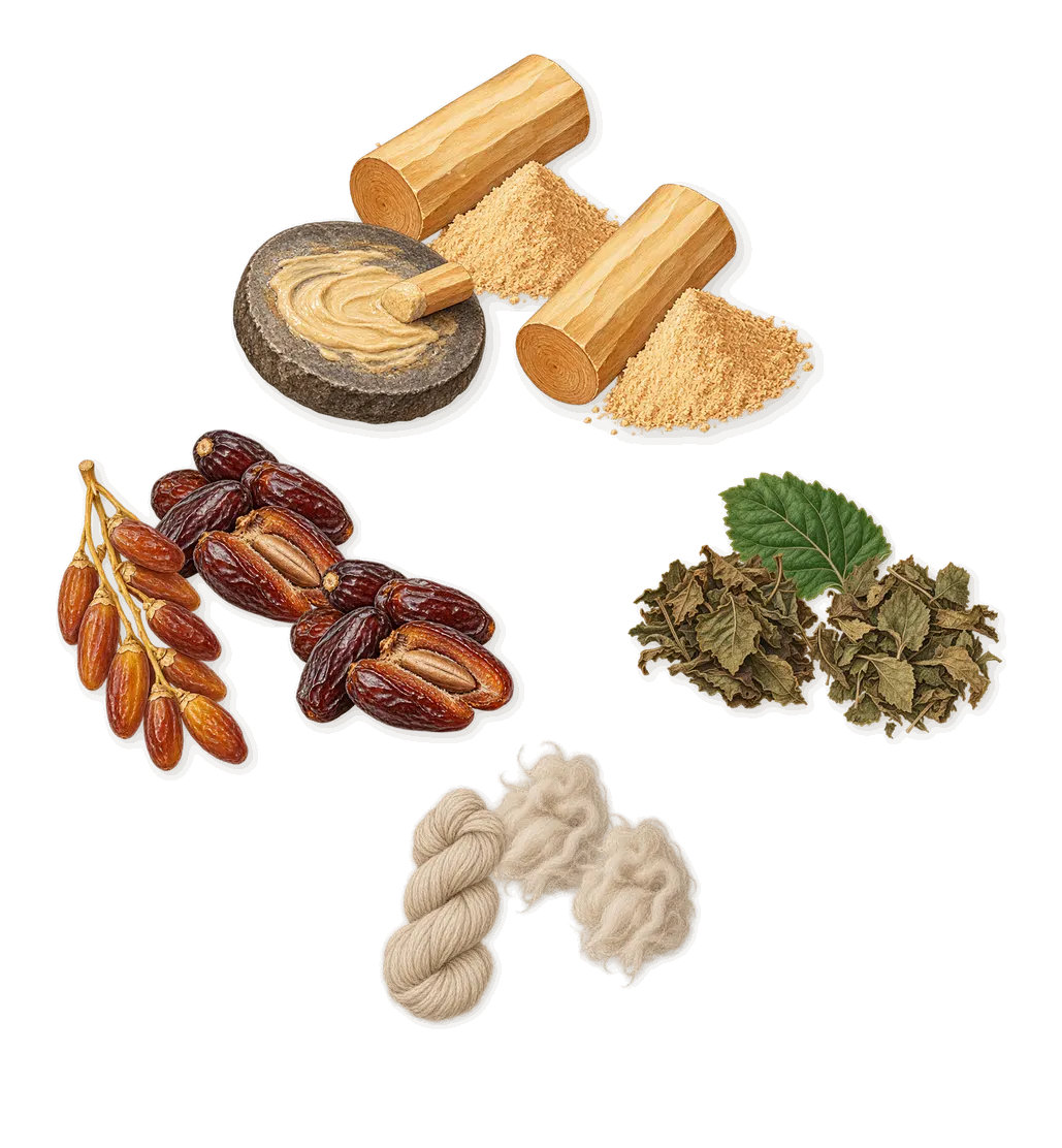 Odéon, as it settles: Sandalwood, Cashmeran (cashmere wood), Patchouli, Date