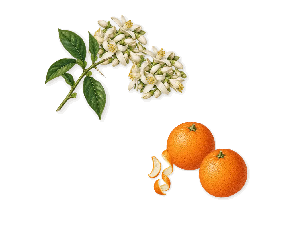 Chocolate Greedy, when you spray it: Bitter orange, Sweet orange