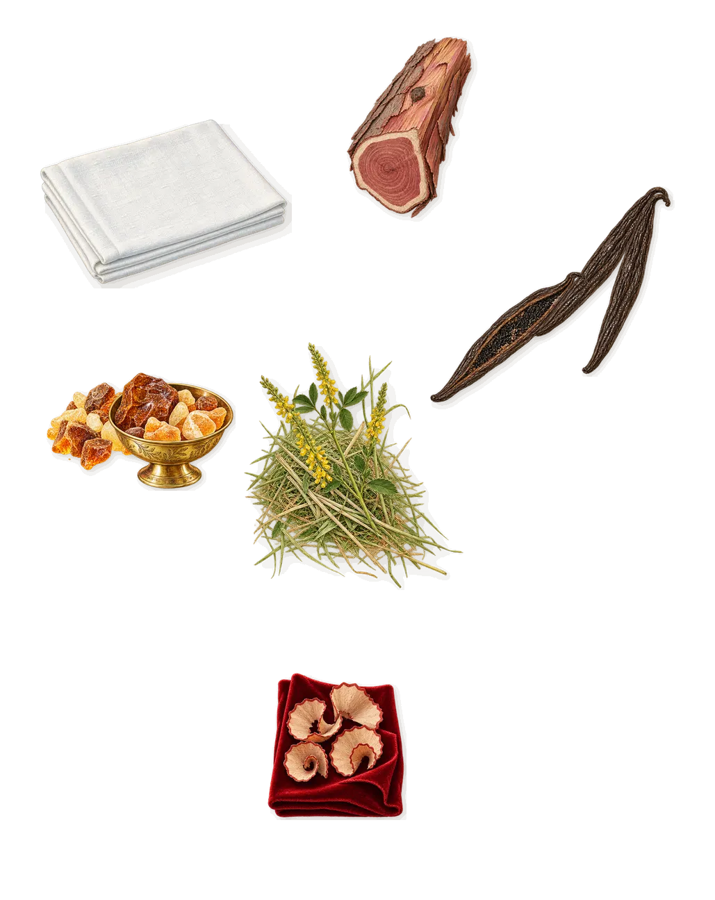 Dark Vanilla, what stays: Vanilla (vanillin), Amber, Virginia cedar, Galaxolide (musk), Iso E Super (pencil shavings on velvet), Coumarin (new-mown hay)