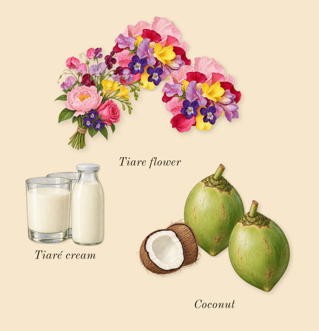Angel Fantasm, heart: Coconut, Tiare flower, Tiaré cream