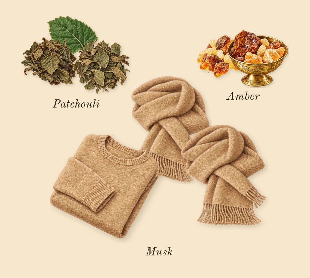 For Her, dry-down: Musk, Patchouli, Amber