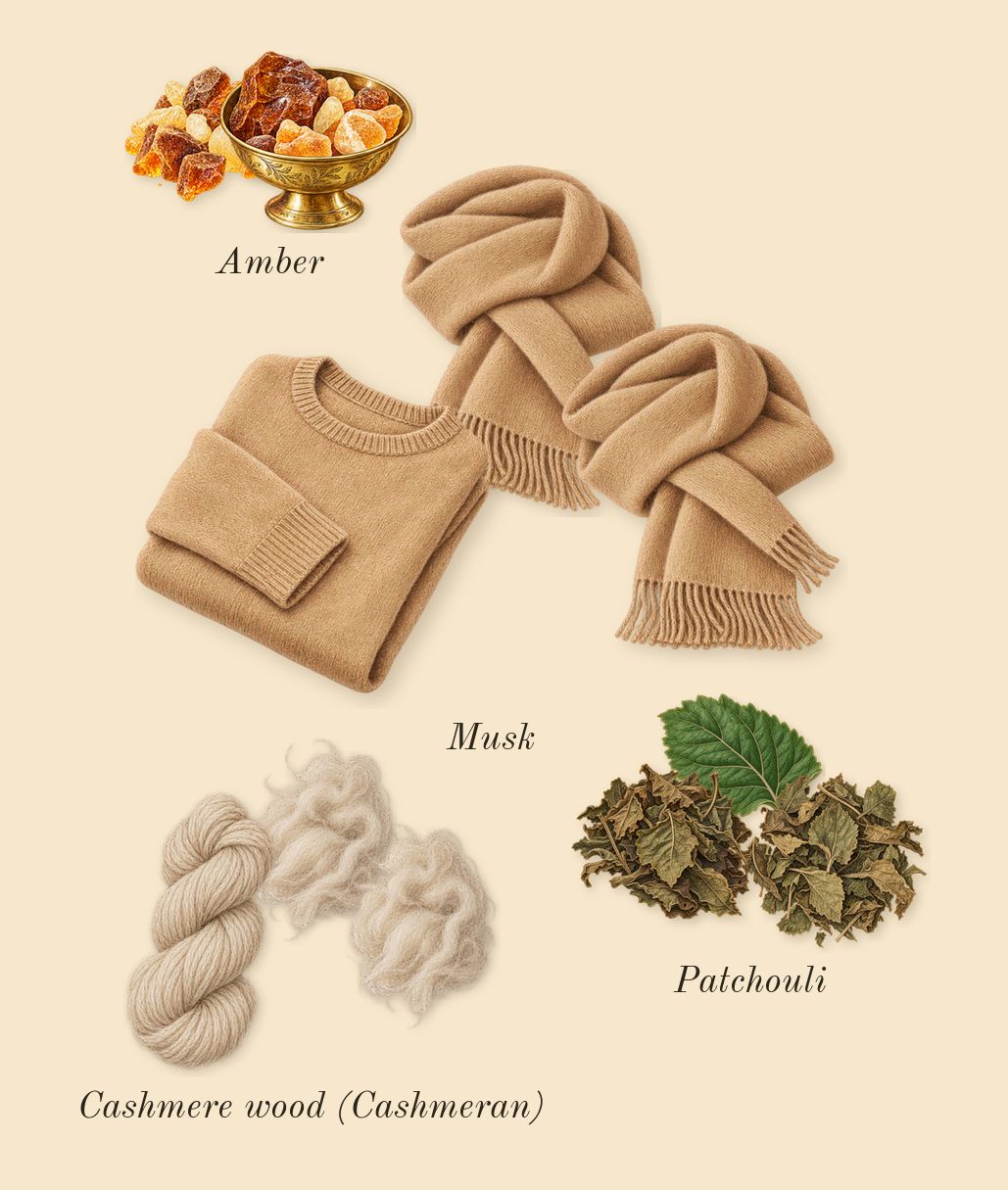 For Her Pure Musc, dry-down: Musk, Cashmere wood (Cashmeran), Amber, Patchouli
