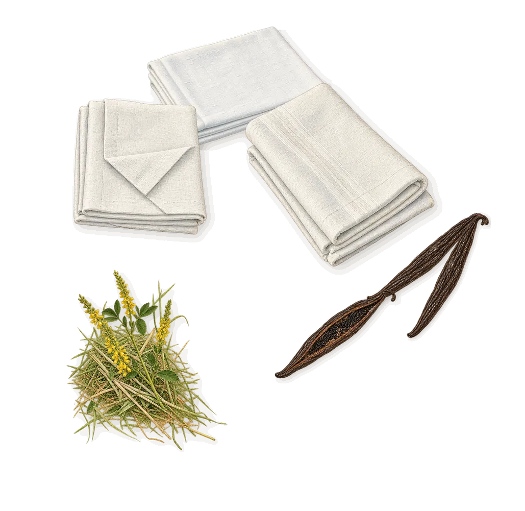 Vanilla Bourbon, what stays: Vanilla, Soft musk, Coumarin (new-mown hay)