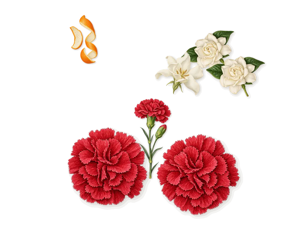 L'Air du Temps, when you spray it: Carnation, Gardenia, Limonene (orange peel)