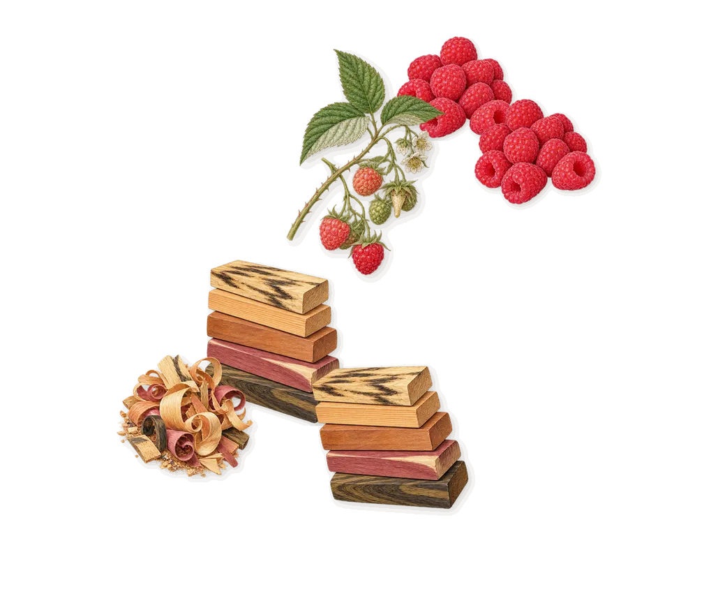 12:00, as it settles: Raspberry, Woody notes