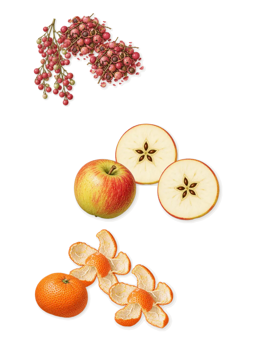 Detour, when you spray it: Mandarin, Apple, Pink pepper