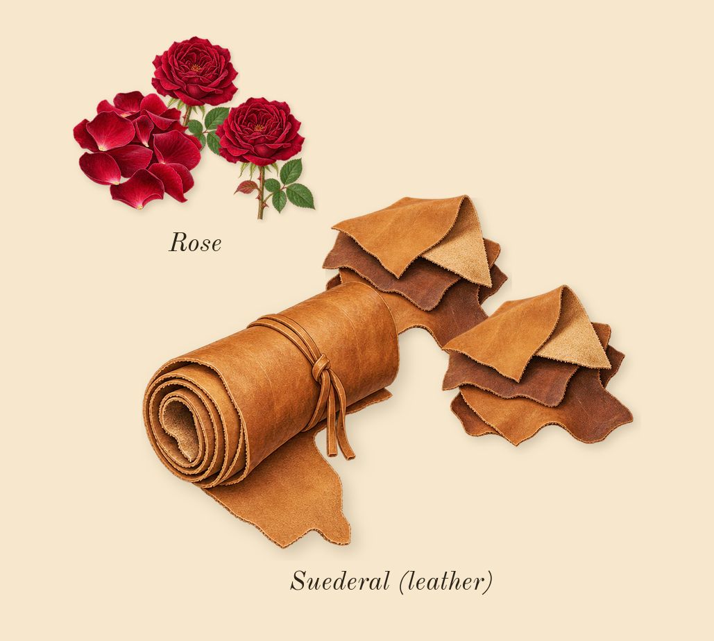 Opus XII Rose Incense, heart: Rose, Suederal (leather)