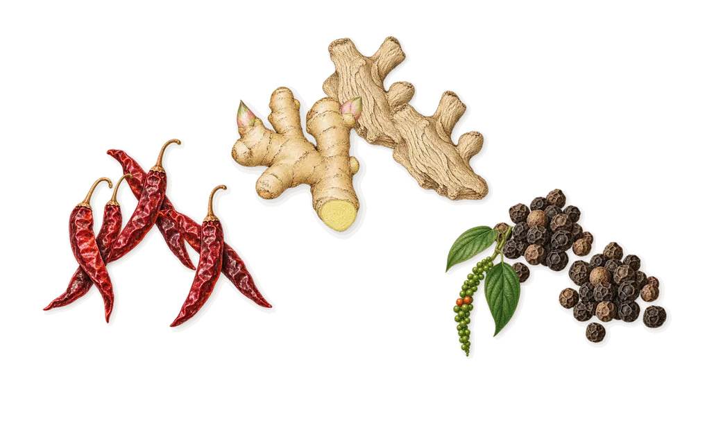 Boccanera, when you spray it: Ginger, Black pepper, Chilli