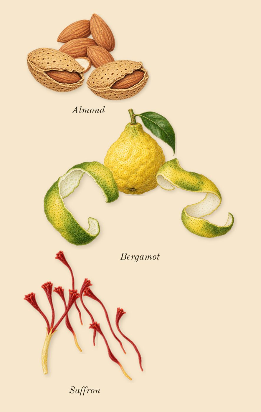 Althaïr Exclusif, top notes: Bergamot, Amaretto, Saffron