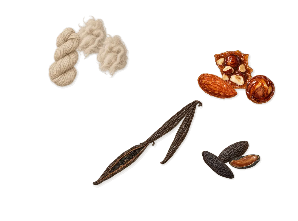 Gold Rush, what stays: Praline, Vanilla, Cashmeran (cashmere wood), Tonka (coumarin)