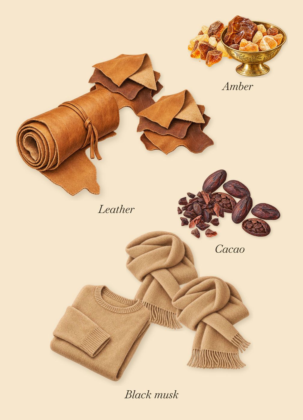 Cosmic Cowboy, what stays: Amber, Cacao, Leather, Black musk