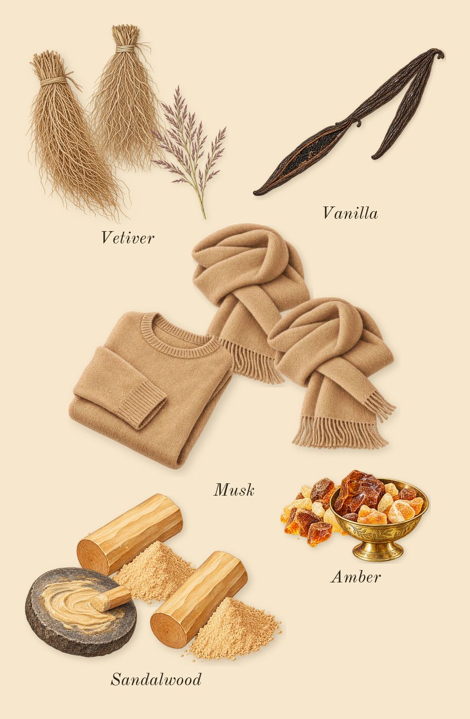 360° for Women, dry-down: Musk, Sandalwood, Vetiver, Amber, Vanilla