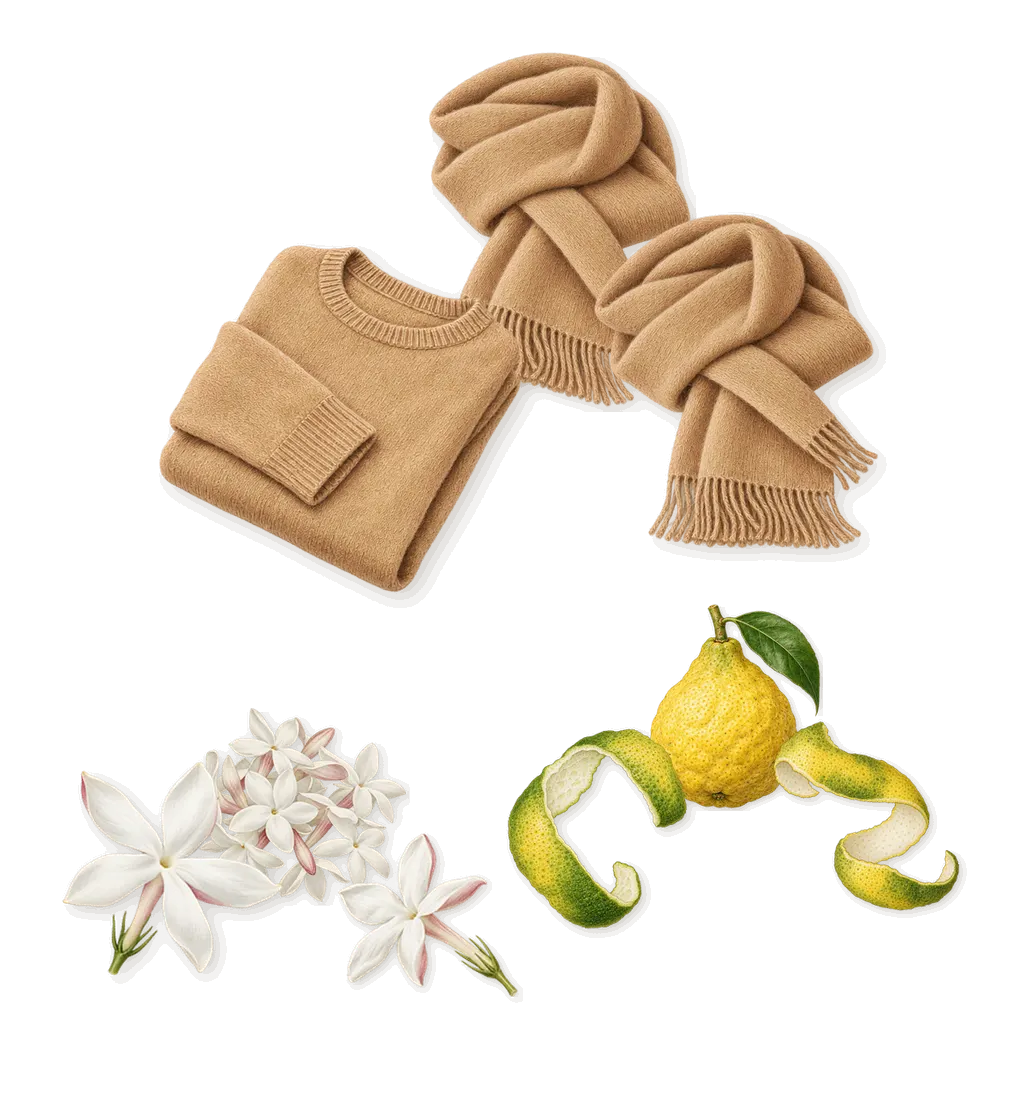 Missing Person, when you spray it: Skin musk, Bergamot, Jasmine