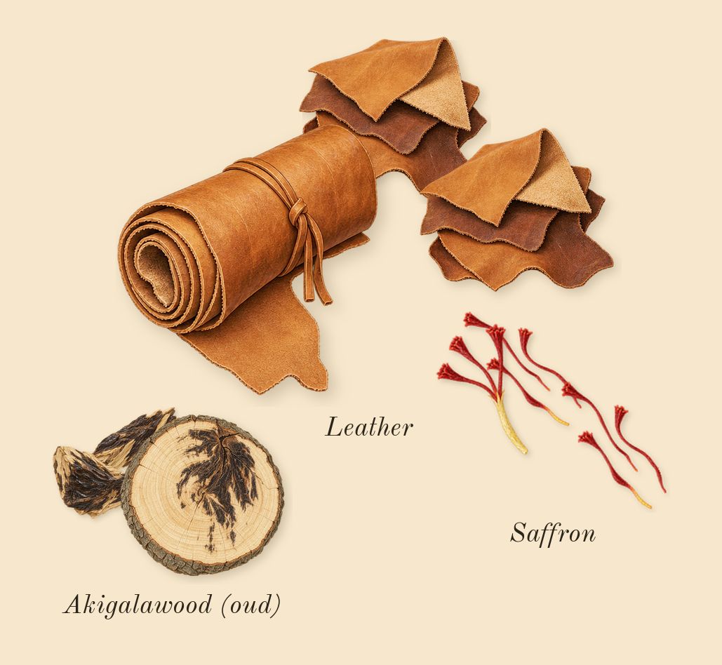 Purpose, dry-down: Saffron, Leather, Akigalawood (oud)