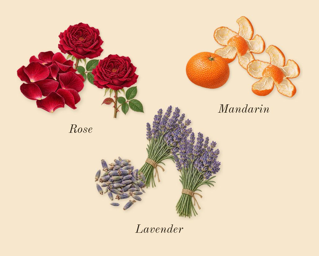 Million Gold for Her, top notes: Rose, Lavender, Mandarin